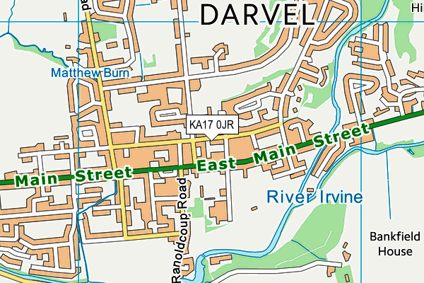 KA17 0JR map - OS VectorMap District (Ordnance Survey) KA17 0JR map - OS VectorMap District (Ordnance Survey)