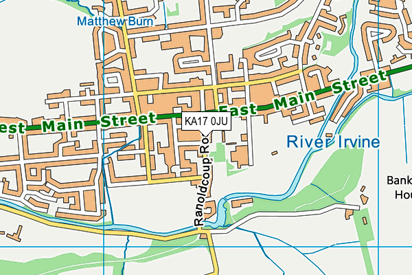 KA17 0JU map - OS VectorMap District (Ordnance Survey) KA17 0JU map - OS VectorMap District (Ordnance Survey)