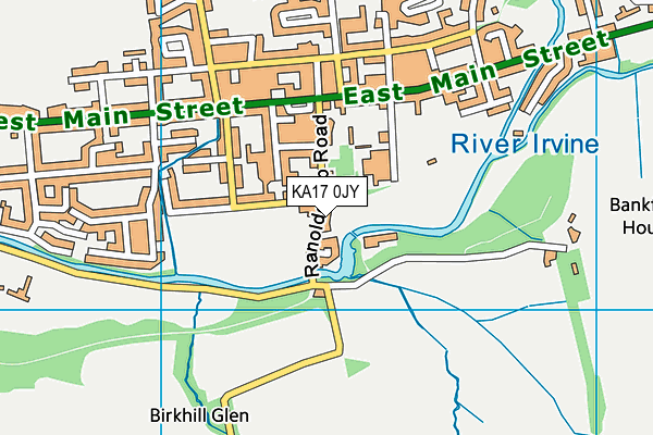 KA17 0JY map - OS VectorMap District (Ordnance Survey)