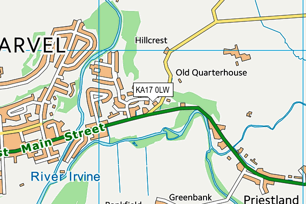 KA17 0LW map - OS VectorMap District (Ordnance Survey) KA17 0LW map - OS VectorMap District (Ordnance Survey)