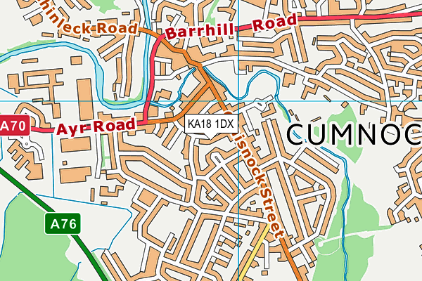 KA18 1DX map - OS VectorMap District (Ordnance Survey) KA18 1DX map - OS VectorMap District (Ordnance Survey)