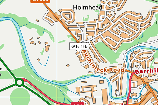 KA18 1FB map - OS VectorMap District (Ordnance Survey) KA18 1FB map - OS VectorMap District (Ordnance Survey)