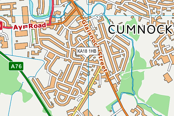 KA18 1HB map - OS VectorMap District (Ordnance Survey) KA18 1HB map - OS VectorMap District (Ordnance Survey)