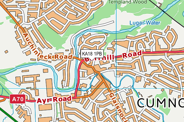 KA18 1PB map - OS VectorMap District (Ordnance Survey) KA18 1PB map - OS VectorMap District (Ordnance Survey)