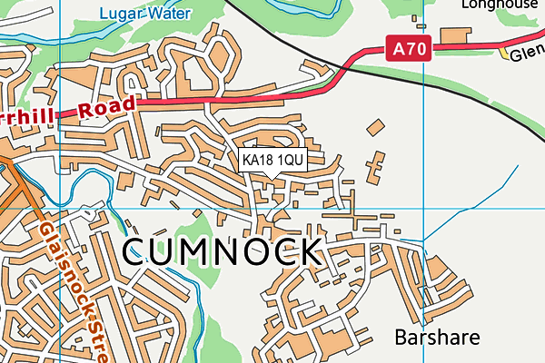 KA18 1QU map - OS VectorMap District (Ordnance Survey) KA18 1QU map - OS VectorMap District (Ordnance Survey)