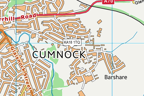 KA18 1TQ map - OS VectorMap District (Ordnance Survey) KA18 1TQ map - OS VectorMap District (Ordnance Survey)