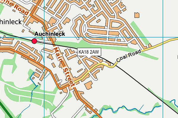 KA18 2AW map - OS VectorMap District (Ordnance Survey) KA18 2AW map - OS VectorMap District (Ordnance Survey)