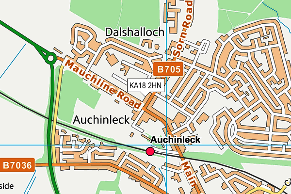 KA18 2HN map - OS VectorMap District (Ordnance Survey) KA18 2HN map - OS VectorMap District (Ordnance Survey)