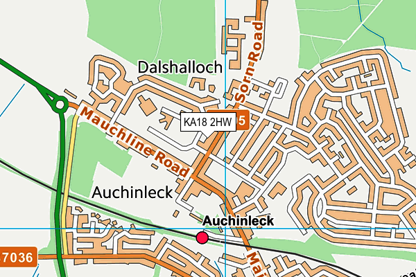 KA18 2HW map - OS VectorMap District (Ordnance Survey) KA18 2HW map - OS VectorMap District (Ordnance Survey)