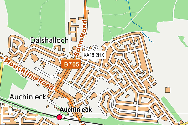 KA18 2HX map - OS VectorMap District (Ordnance Survey) KA18 2HX map - OS VectorMap District (Ordnance Survey)