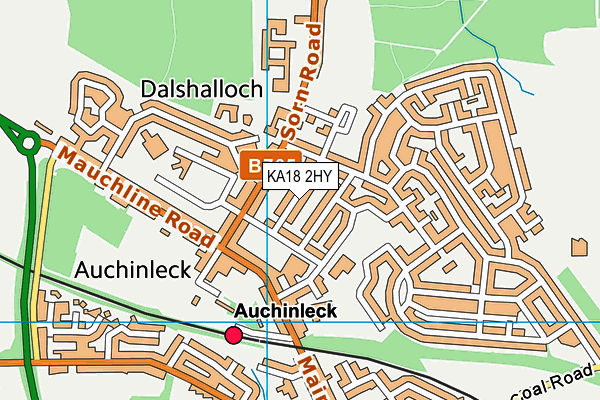 KA18 2HY map - OS VectorMap District (Ordnance Survey) KA18 2HY map - OS VectorMap District (Ordnance Survey)