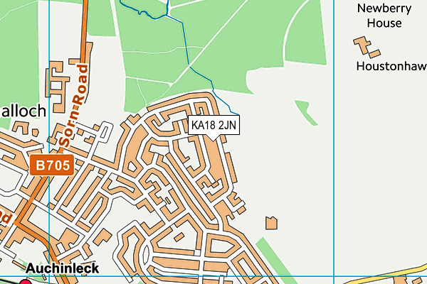 KA18 2JN map - OS VectorMap District (Ordnance Survey) KA18 2JN map - OS VectorMap District (Ordnance Survey)