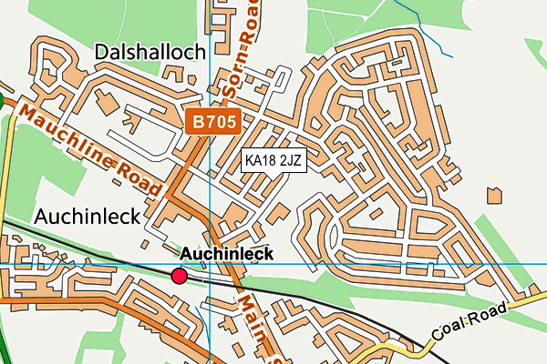 KA18 2JZ map - OS VectorMap District (Ordnance Survey) KA18 2JZ map - OS VectorMap District (Ordnance Survey)