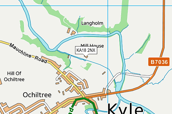 KA18 2NX map - OS VectorMap District (Ordnance Survey) KA18 2NX map - OS VectorMap District (Ordnance Survey)