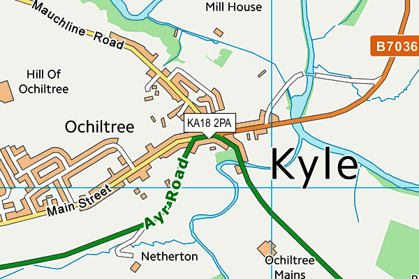 KA18 2PA map - OS VectorMap District (Ordnance Survey) KA18 2PA map - OS VectorMap District (Ordnance Survey)