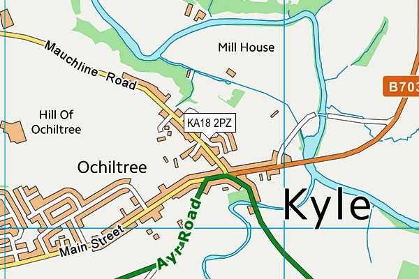 KA18 2PZ map - OS VectorMap District (Ordnance Survey) KA18 2PZ map - OS VectorMap District (Ordnance Survey)