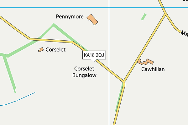 KA18 2QJ map - OS VectorMap District (Ordnance Survey) KA18 2QJ map - OS VectorMap District (Ordnance Survey)