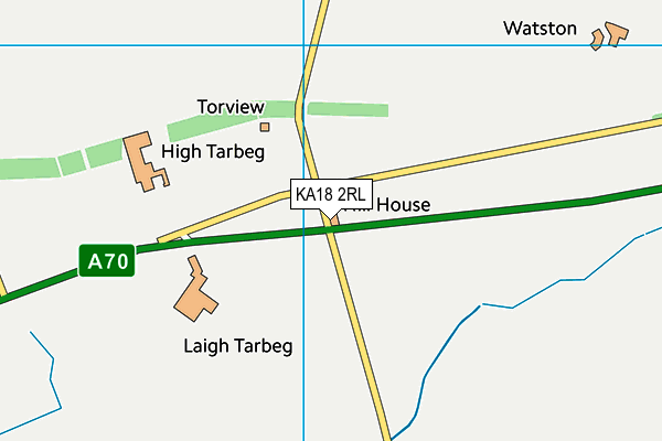 KA18 2RL map - OS VectorMap District (Ordnance Survey)