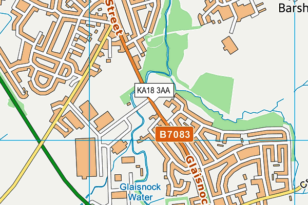 KA18 3AA map - OS VectorMap District (Ordnance Survey) KA18 3AA map - OS VectorMap District (Ordnance Survey)