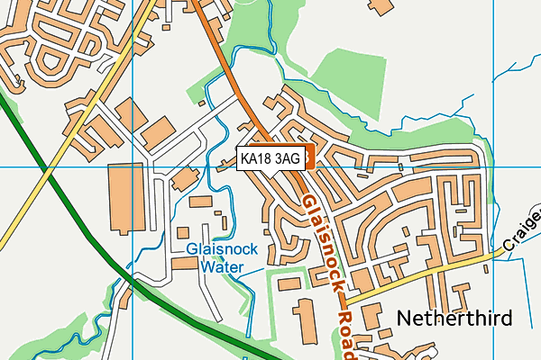 KA18 3AG map - OS VectorMap District (Ordnance Survey) KA18 3AG map - OS VectorMap District (Ordnance Survey)