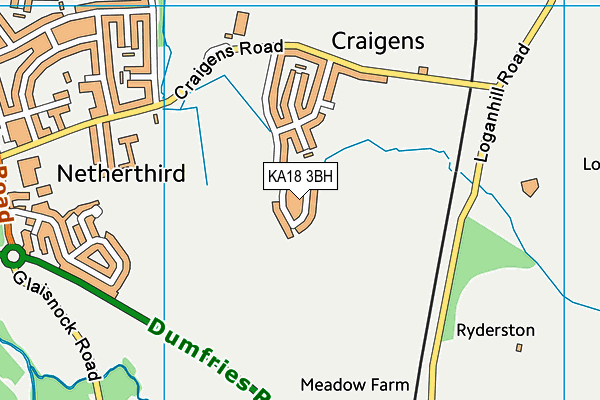 KA18 3BH map - OS VectorMap District (Ordnance Survey) KA18 3BH map - OS VectorMap District (Ordnance Survey)