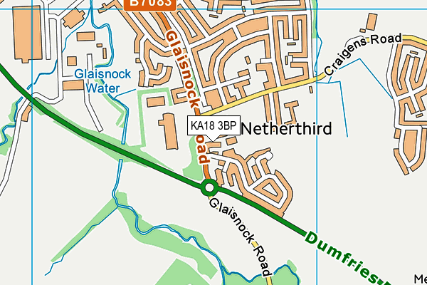 KA18 3BP map - OS VectorMap District (Ordnance Survey) KA18 3BP map - OS VectorMap District (Ordnance Survey)