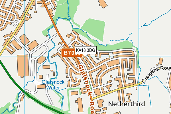KA18 3DG map - OS VectorMap District (Ordnance Survey) KA18 3DG map - OS VectorMap District (Ordnance Survey)
