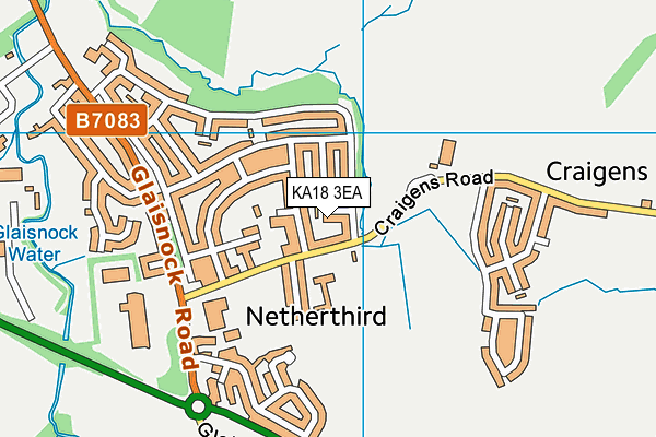 KA18 3EA map - OS VectorMap District (Ordnance Survey) KA18 3EA map - OS VectorMap District (Ordnance Survey)