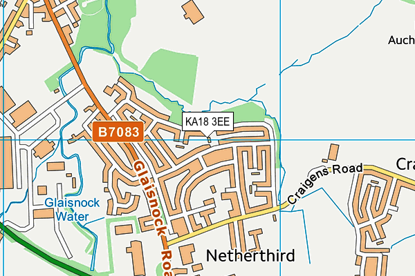 KA18 3EE map - OS VectorMap District (Ordnance Survey) KA18 3EE map - OS VectorMap District (Ordnance Survey)