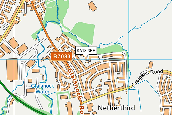 KA18 3EF map - OS VectorMap District (Ordnance Survey) KA18 3EF map - OS VectorMap District (Ordnance Survey)