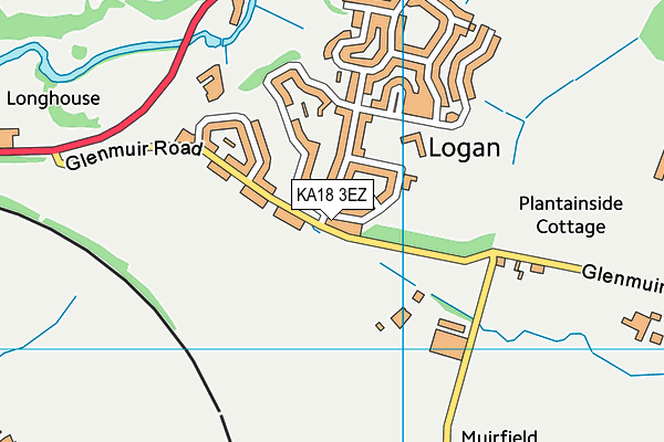 KA18 3EZ map - OS VectorMap District (Ordnance Survey) KA18 3EZ map - OS VectorMap District (Ordnance Survey)