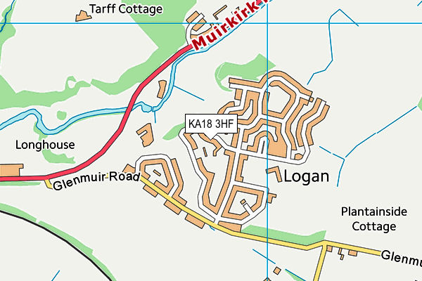 KA18 3HF map - OS VectorMap District (Ordnance Survey) KA18 3HF map - OS VectorMap District (Ordnance Survey)