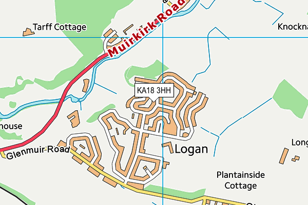 KA18 3HH map - OS VectorMap District (Ordnance Survey) KA18 3HH map - OS VectorMap District (Ordnance Survey)