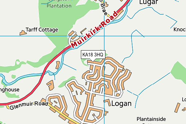 KA18 3HQ map - OS VectorMap District (Ordnance Survey) KA18 3HQ map - OS VectorMap District (Ordnance Survey)