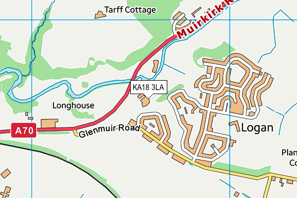 KA18 3LA map - OS VectorMap District (Ordnance Survey)