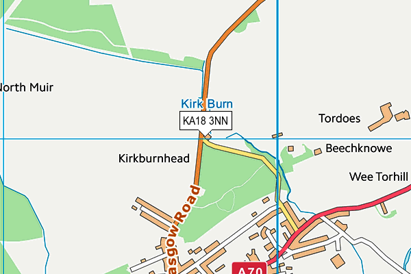 KA18 3NN map - OS VectorMap District (Ordnance Survey)