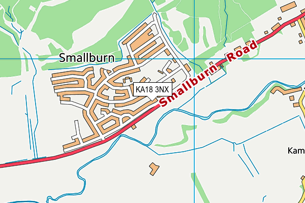 KA18 3NX map - OS VectorMap District (Ordnance Survey) KA18 3NX map - OS VectorMap District (Ordnance Survey)