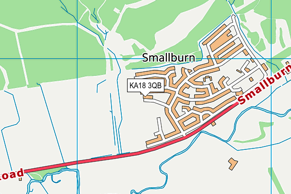 KA18 3QB map - OS VectorMap District (Ordnance Survey)