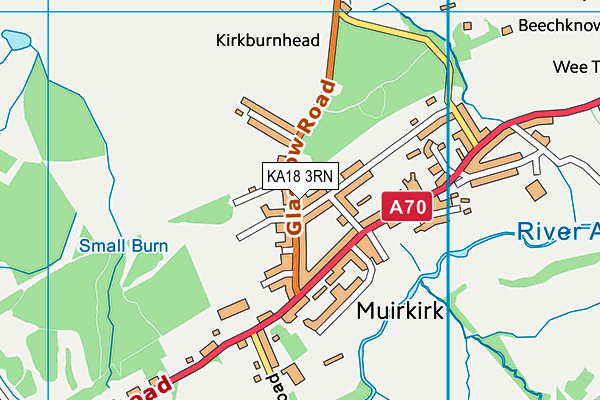 KA18 3RN map - OS VectorMap District (Ordnance Survey)