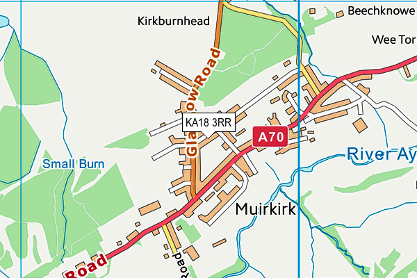 KA18 3RR map - OS VectorMap District (Ordnance Survey) KA18 3RR map - OS VectorMap District (Ordnance Survey)