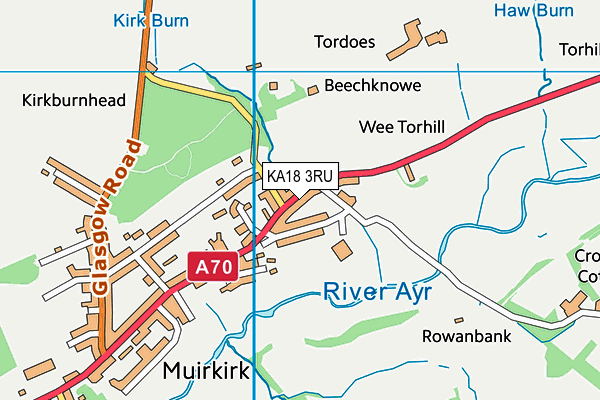 KA18 3RU map - OS VectorMap District (Ordnance Survey) KA18 3RU map - OS VectorMap District (Ordnance Survey)