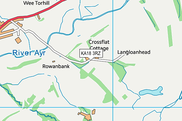 KA18 3RZ map - OS VectorMap District (Ordnance Survey) KA18 3RZ map - OS VectorMap District (Ordnance Survey)