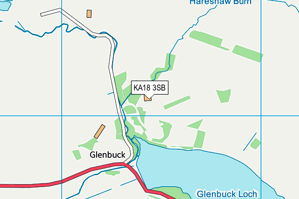 KA18 3SB map - OS VectorMap District (Ordnance Survey) KA18 3SB map - OS VectorMap District (Ordnance Survey)