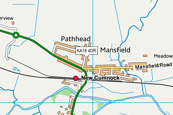 KA18 4DR map - OS VectorMap District (Ordnance Survey)