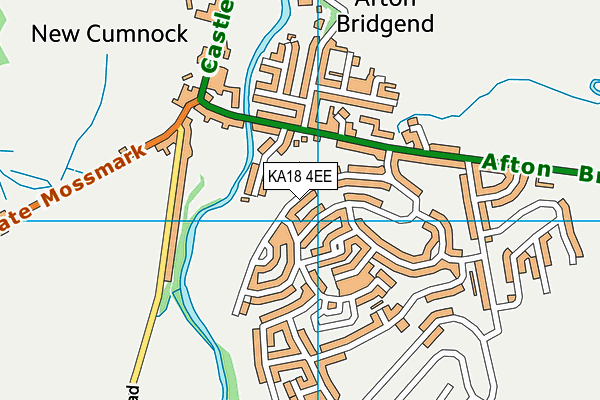 KA18 4EE map - OS VectorMap District (Ordnance Survey)