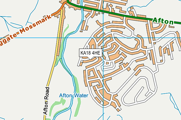 KA18 4HE map - OS VectorMap District (Ordnance Survey) KA18 4HE map - OS VectorMap District (Ordnance Survey)