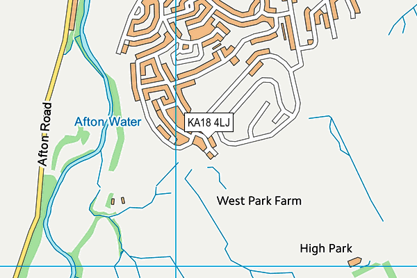KA18 4LJ map - OS VectorMap District (Ordnance Survey) KA18 4LJ map - OS VectorMap District (Ordnance Survey)