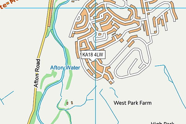 KA18 4LW map - OS VectorMap District (Ordnance Survey) KA18 4LW map - OS VectorMap District (Ordnance Survey)
