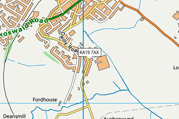 KA19 7AX map - OS VectorMap District (Ordnance Survey) KA19 7AX map - OS VectorMap District (Ordnance Survey)