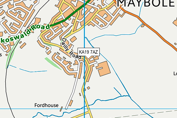 KA19 7AZ map - OS VectorMap District (Ordnance Survey) KA19 7AZ map - OS VectorMap District (Ordnance Survey)